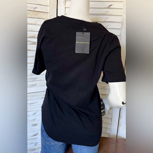 NWT- Balenciaga Logo Print Black T-shirt Medium - Picture 7 of 11